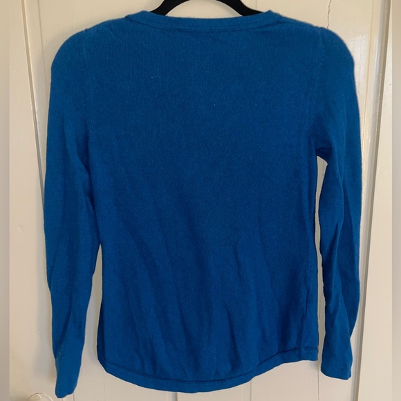 LOFT Vibrant Blue Knit LongSleeve Top Sweater Beach Boho Summer Spring Cute - Picture 5 of 6